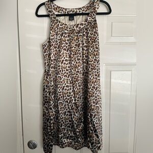 BCBG Leopard Print Sleeveless Dress